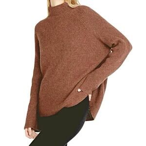 Naked Cashmere Kora Cashmere Mock Neck Sweater in Hickory Size L